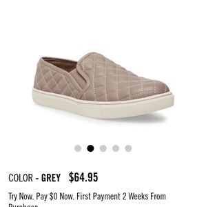 Steve Madden Ecentrcq grey slip on shoes